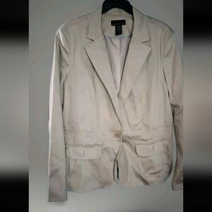 Women's Beige Attention Blazer Jacket Sz 16